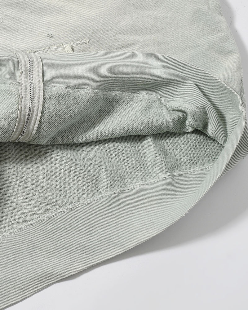 FULL ZIP SWEAT SHIRT -GREEN-