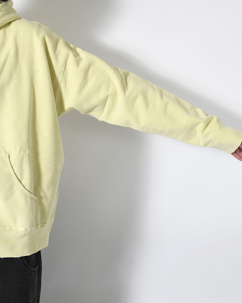 FULL ZIP SWEAT SHIRT -YELLOW-