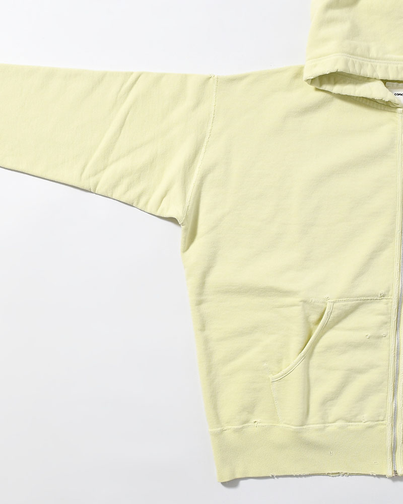 FULL ZIP SWEAT SHIRT -YELLOW-