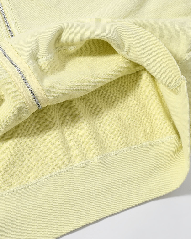 FULL ZIP SWEAT SHIRT -YELLOW-