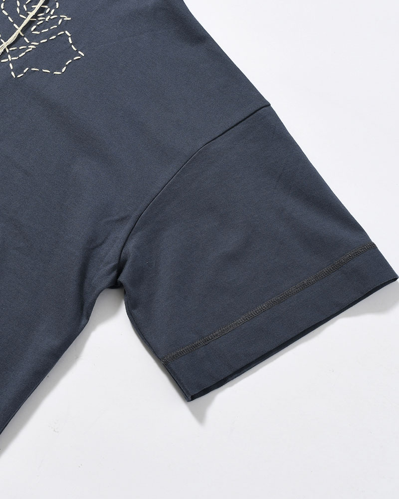 THE MOONED FLOWER IS STITCHED ON YOUR BODY -SLATE-