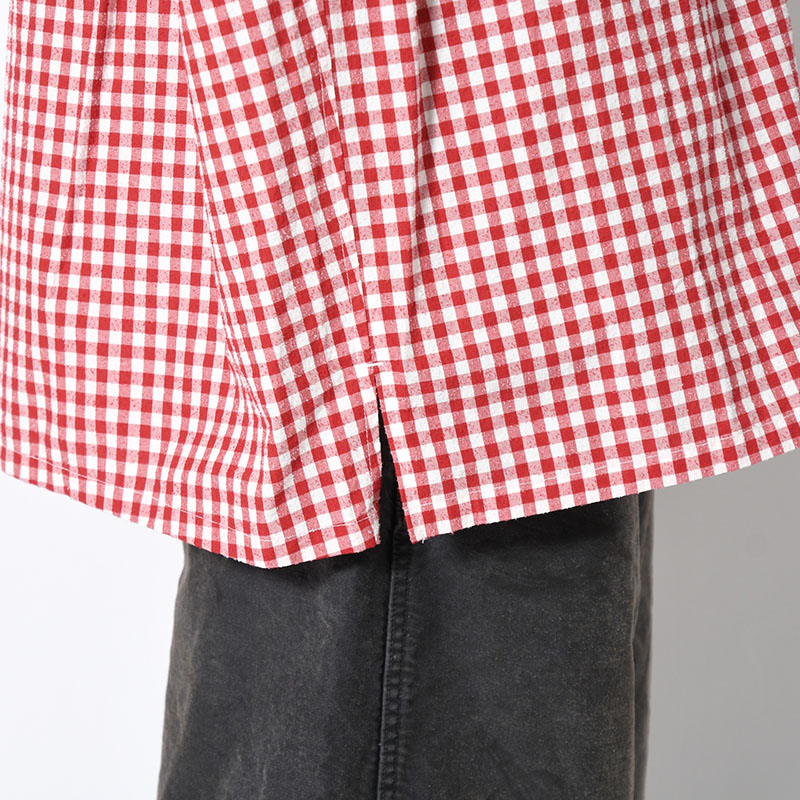 ROOMY SHIRT -RED GINGHAM-
