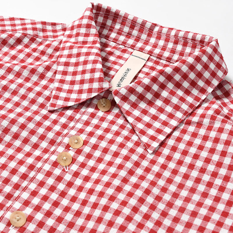 ROOMY SHIRT -RED GINGHAM-