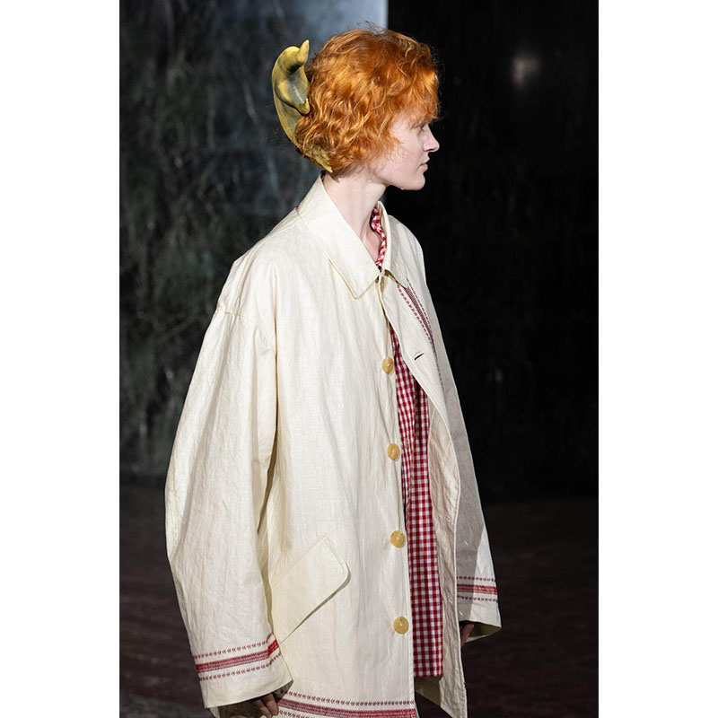 ROOMY SHIRT -RED GINGHAM-