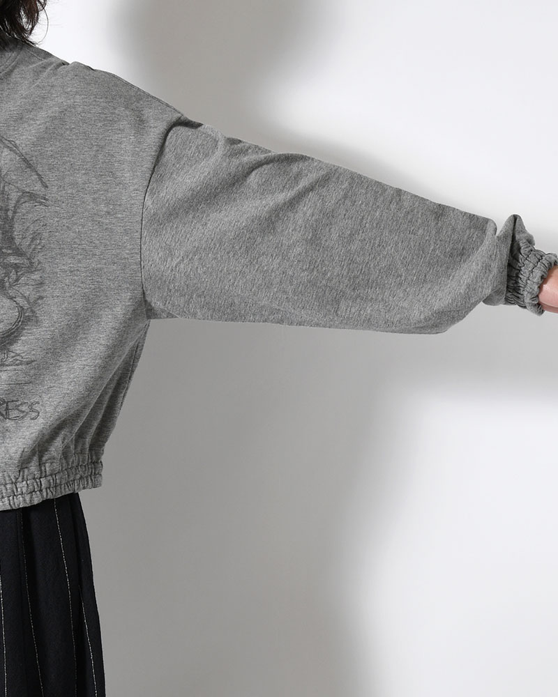 ORDINARY HOME ACTRESS WITH PRINTING -CHARCOAL-