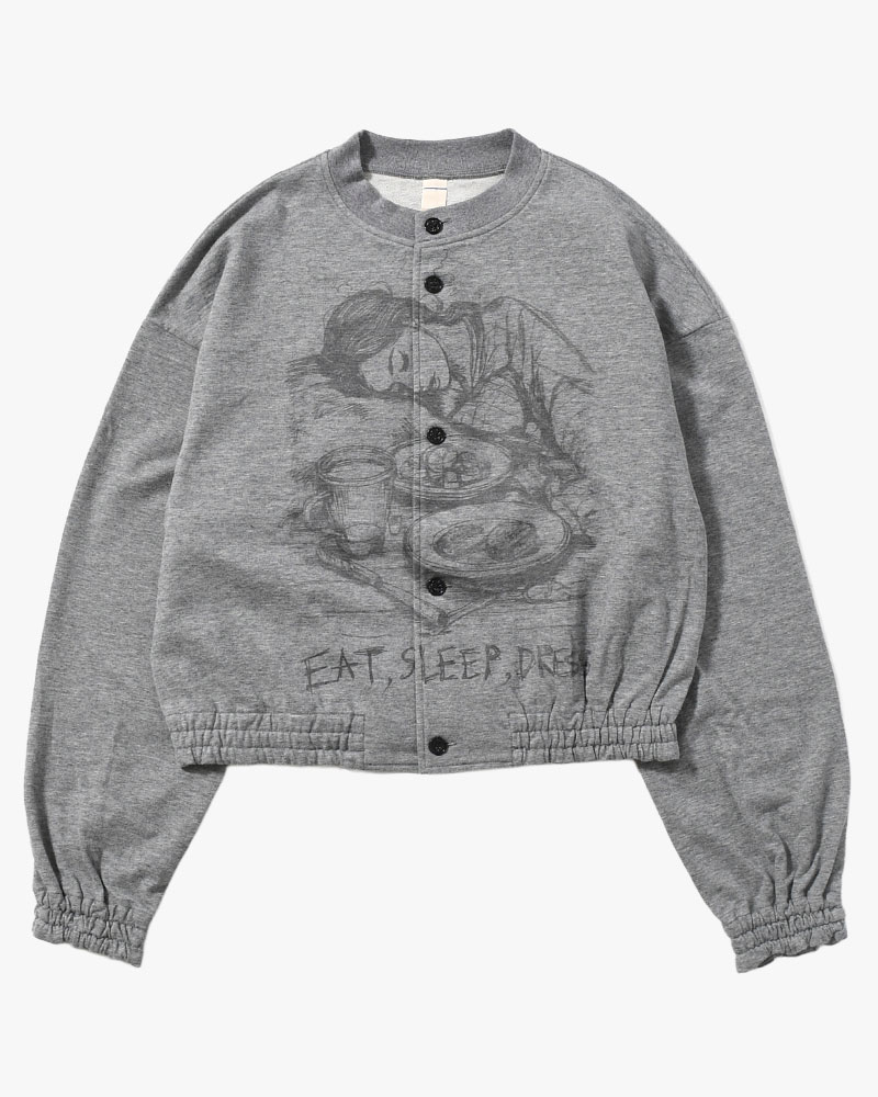 ORDINARY HOME ACTRESS WITH PRINTING -CHARCOAL-