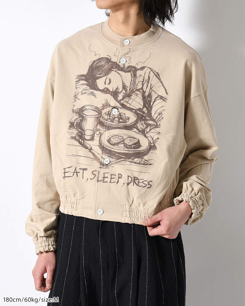 ORDINARY HOME ACTRESS WITH PRINTING -OATMEAL-