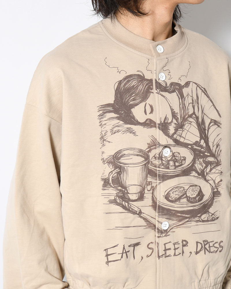 ORDINARY HOME ACTRESS WITH PRINTING -OATMEAL-