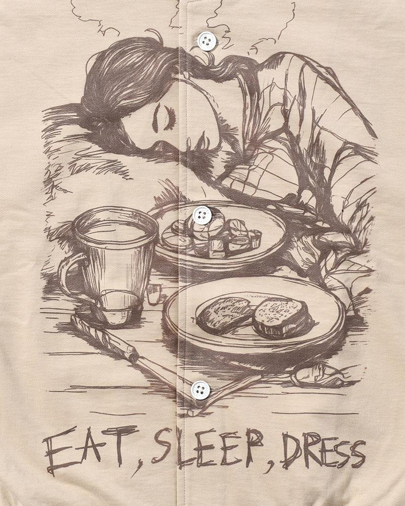 ORDINARY HOME ACTRESS WITH PRINTING -OATMEAL-