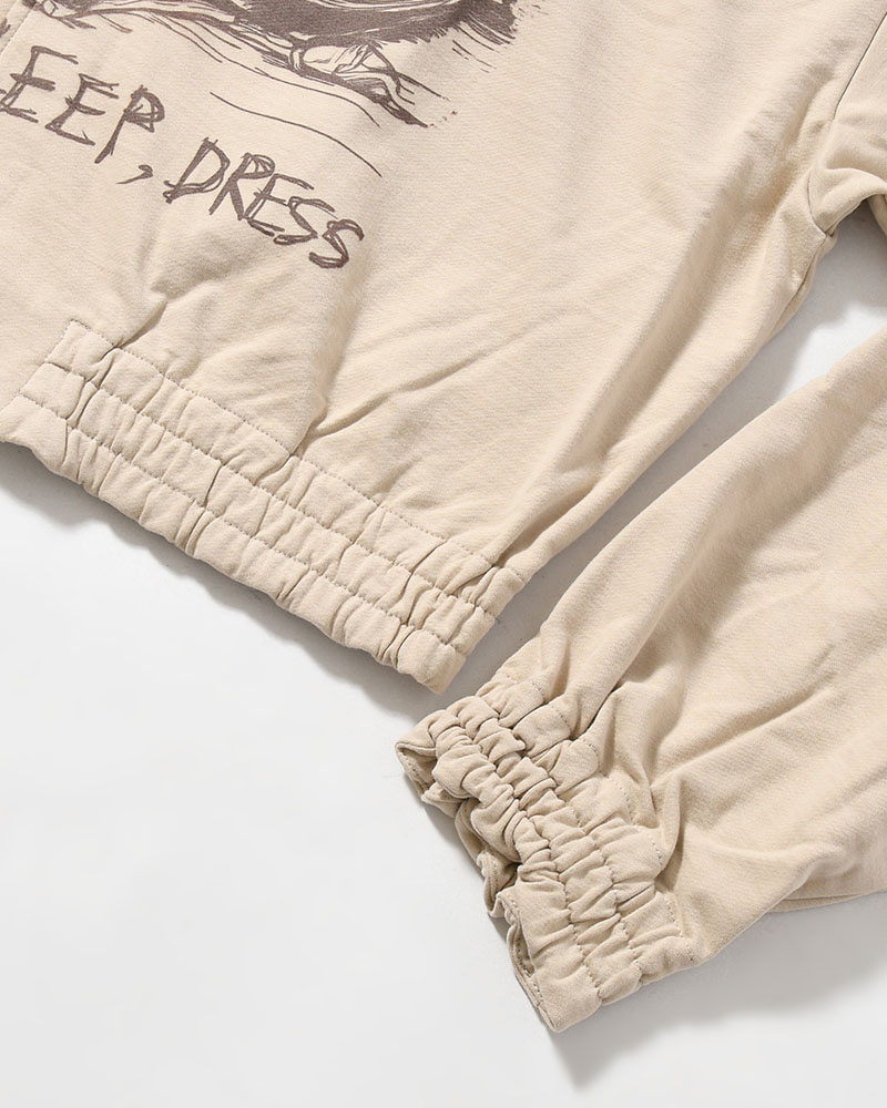 ORDINARY HOME ACTRESS WITH PRINTING -OATMEAL-