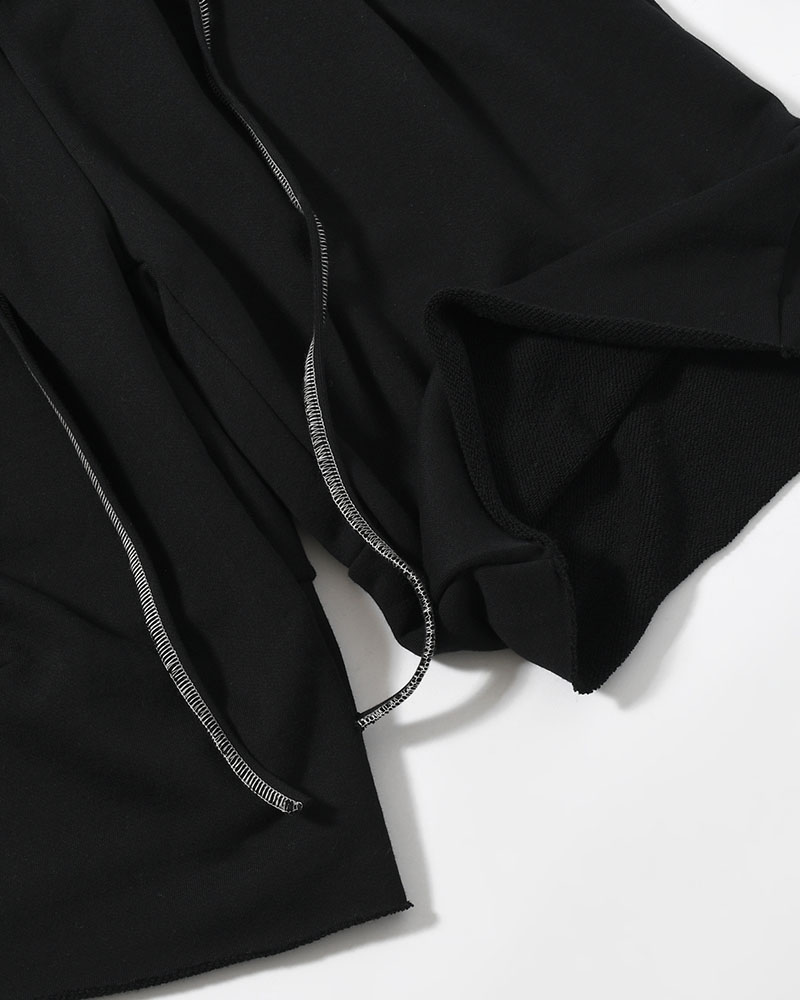 ORDINARY HOME BAGGY SHORTS -BLACK-