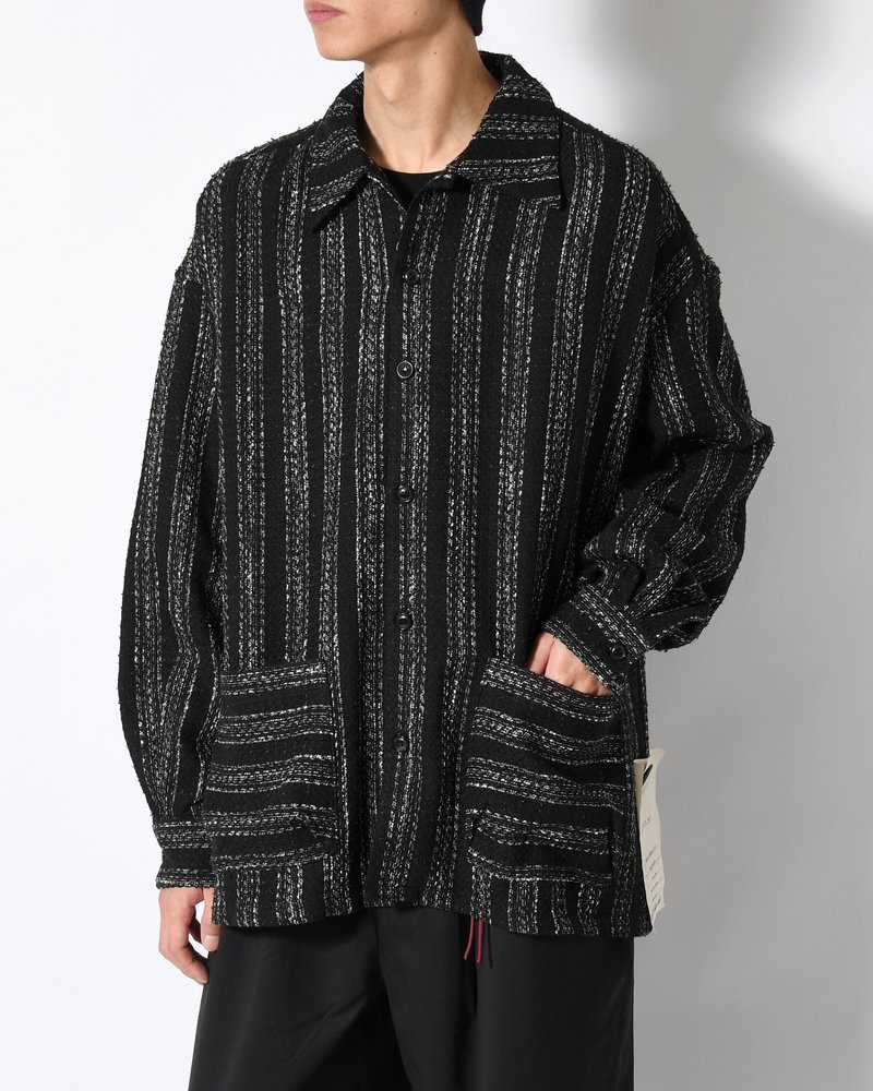 ROOMY SHIRT -BLACK WITH SNOW-