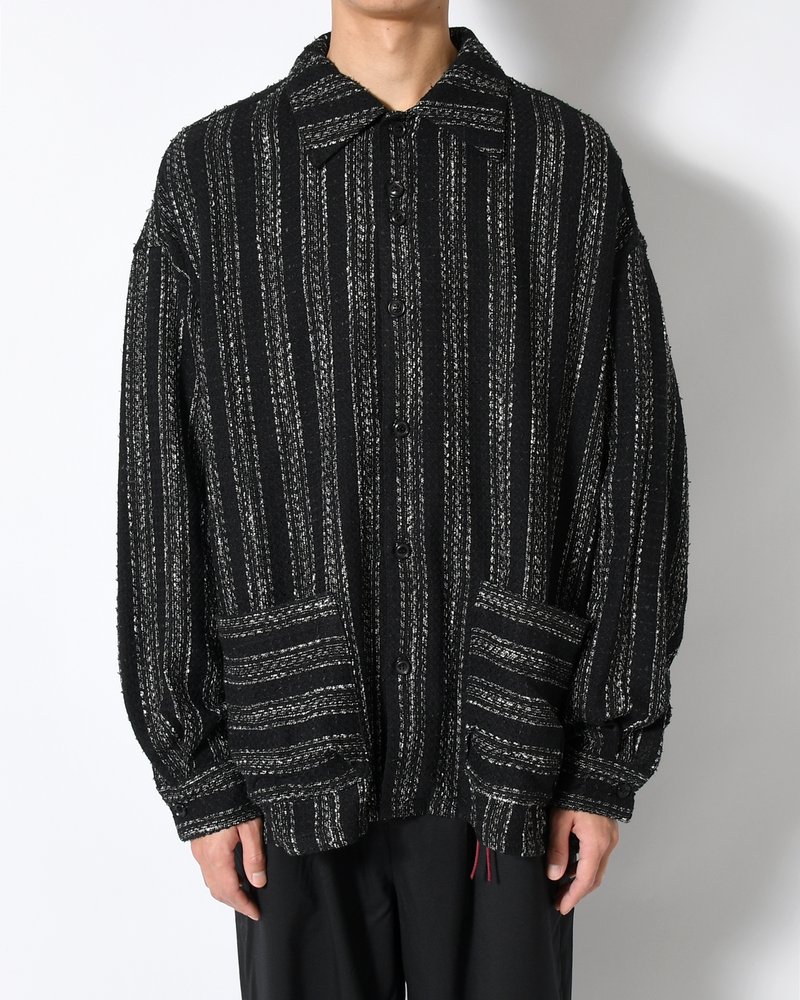 ROOMY SHIRT -BLACK WITH SNOW-