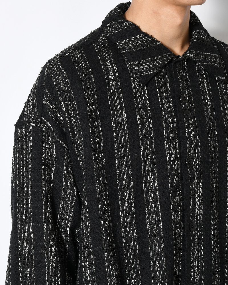 ROOMY SHIRT -BLACK WITH SNOW-
