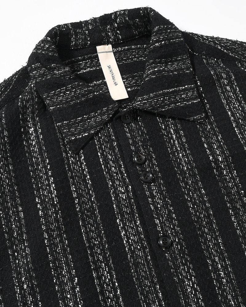 ROOMY SHIRT -BLACK WITH SNOW-