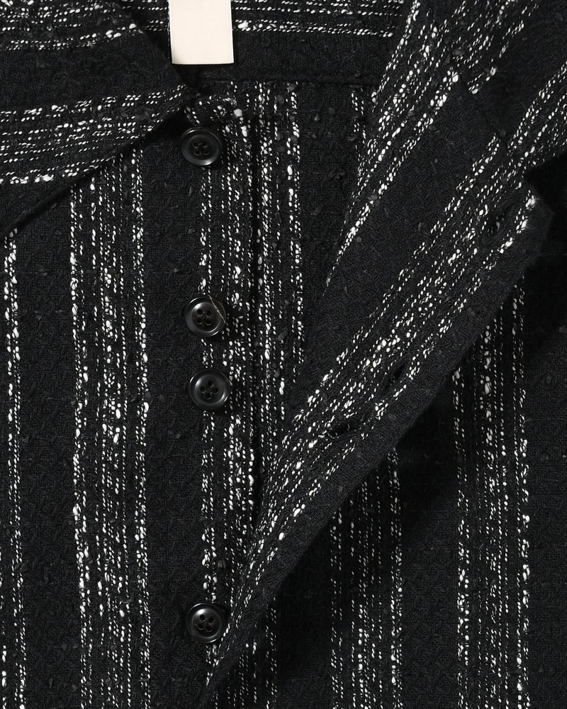 ROOMY SHIRT -BLACK WITH SNOW-