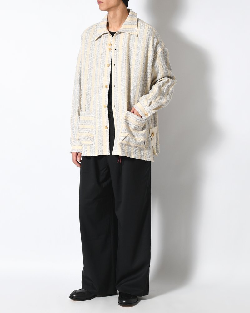 ROOMY SHIRT -BLUE WITH CANVAS-