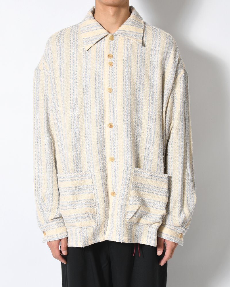 ROOMY SHIRT -BLUE WITH CANVAS-