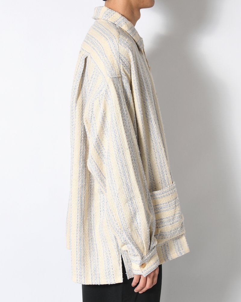 ROOMY SHIRT -BLUE WITH CANVAS-