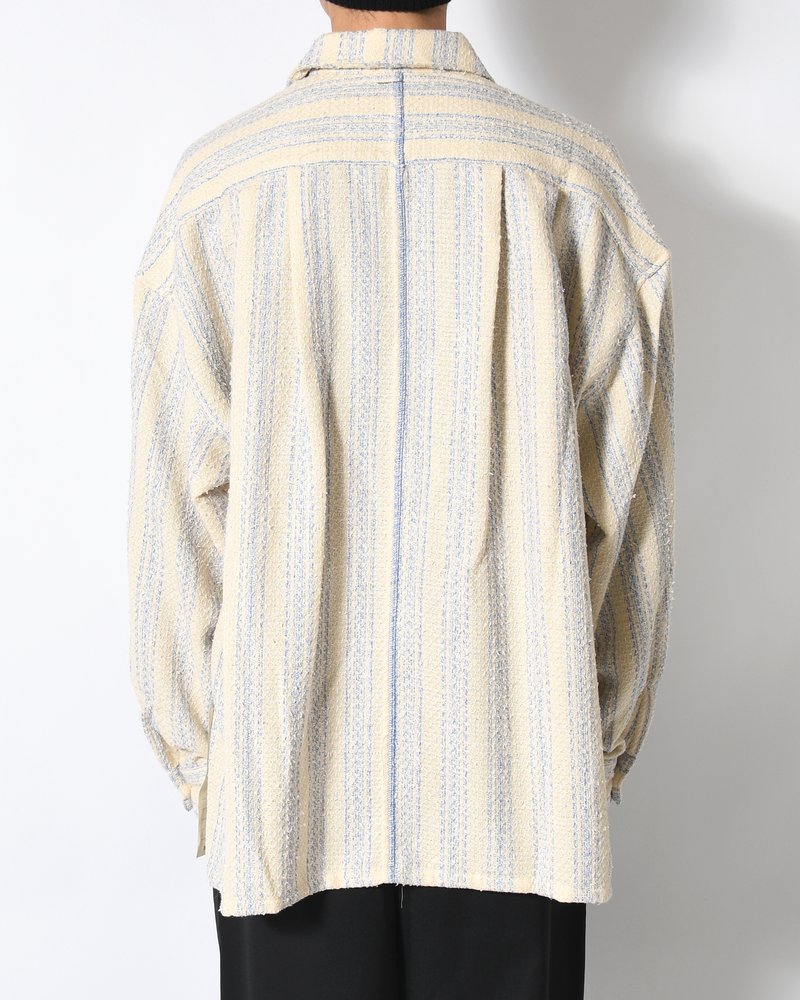 ROOMY SHIRT -BLUE WITH CANVAS-