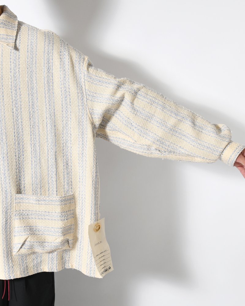 ROOMY SHIRT -BLUE WITH CANVAS-