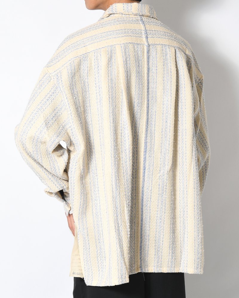 ROOMY SHIRT -BLUE WITH CANVAS-
