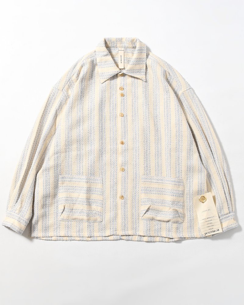 ROOMY SHIRT -BLUE WITH CANVAS-