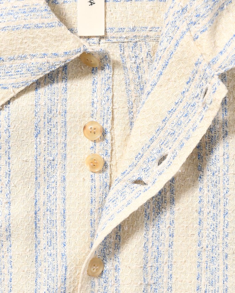 ROOMY SHIRT -BLUE WITH CANVAS-