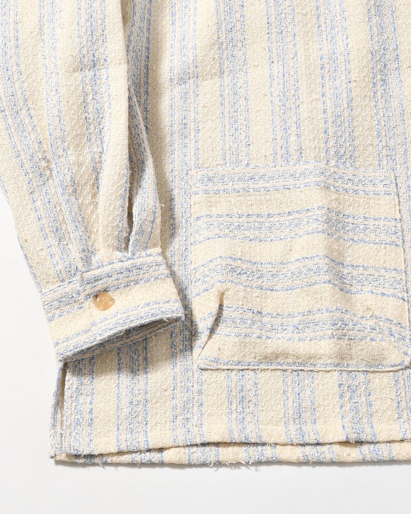ROOMY SHIRT -BLUE WITH CANVAS-