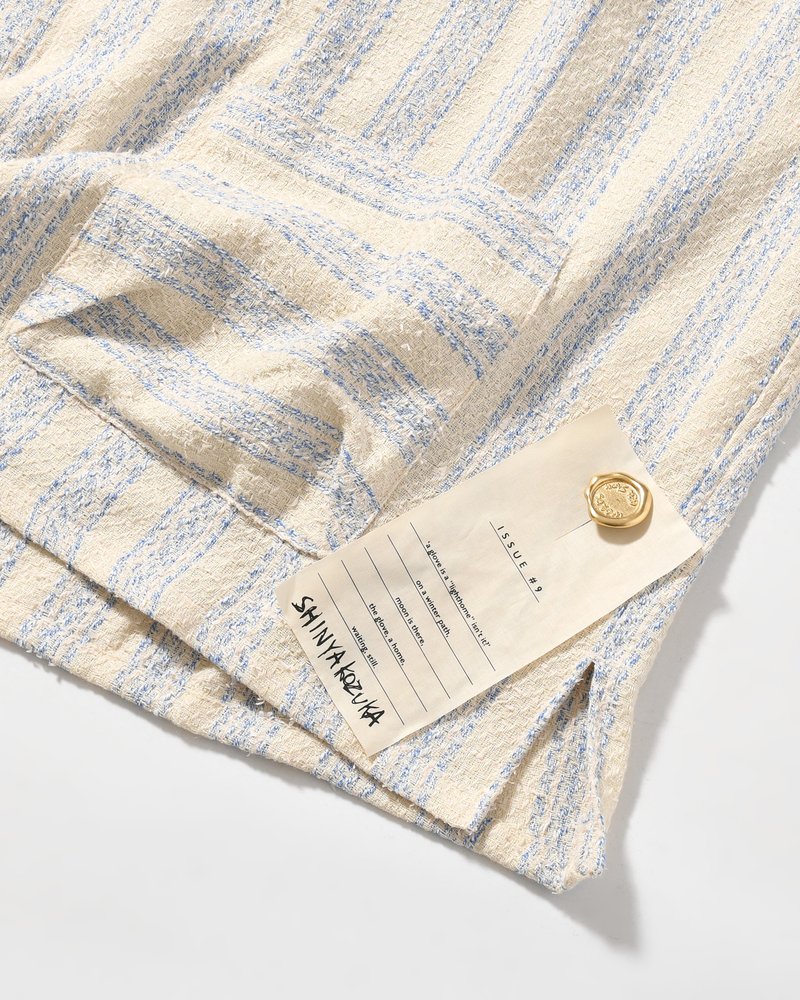 ROOMY SHIRT -BLUE WITH CANVAS-