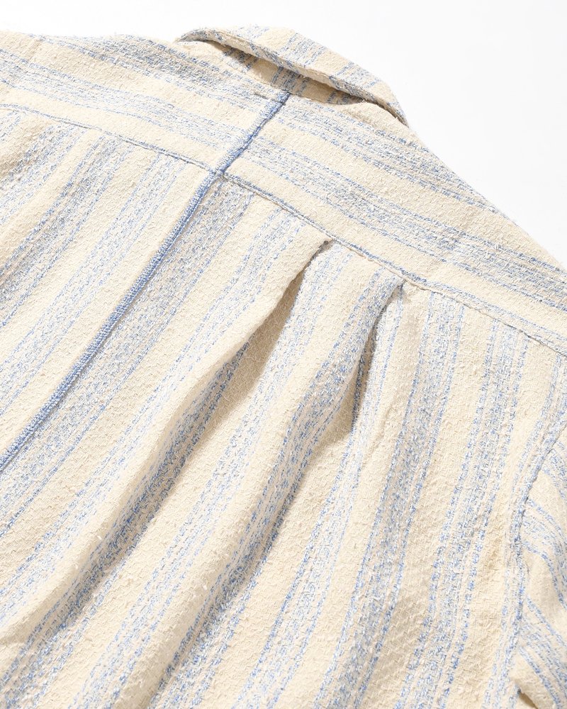 ROOMY SHIRT -BLUE WITH CANVAS-