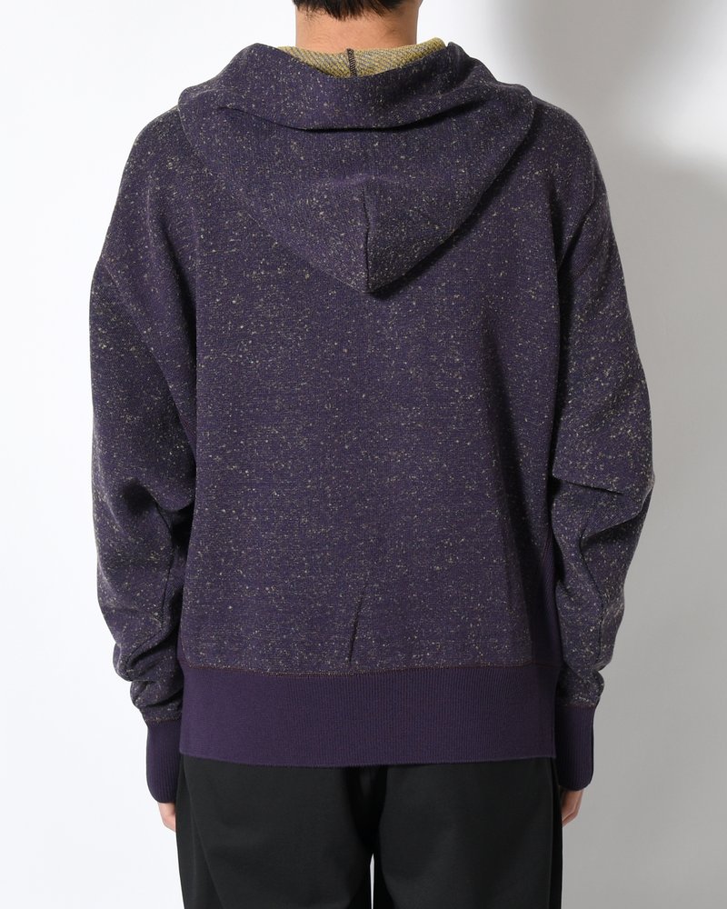 VINTAGE KNIT HOODIE -PURPLE-