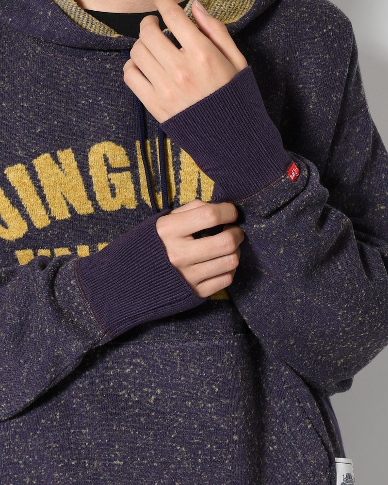 VINTAGE KNIT HOODIE -PURPLE-