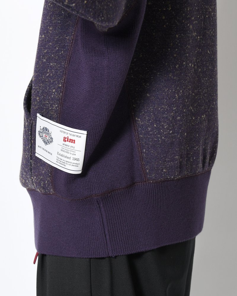 VINTAGE KNIT HOODIE -PURPLE-