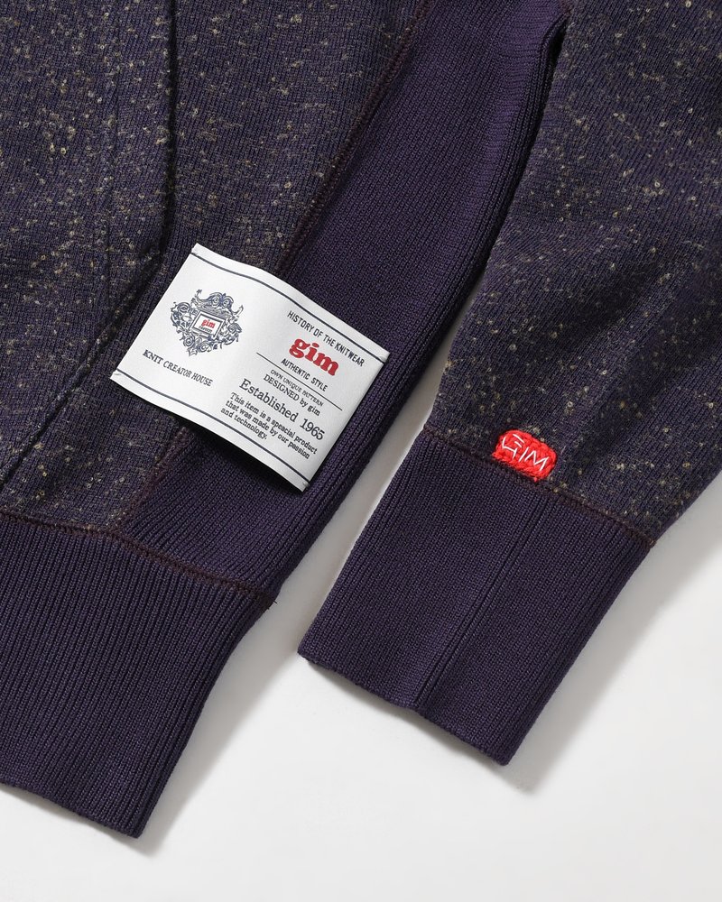 VINTAGE KNIT HOODIE -PURPLE-