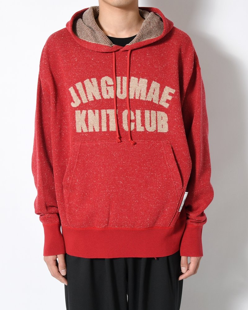 VINTAGE KNIT HOODIE -RED-