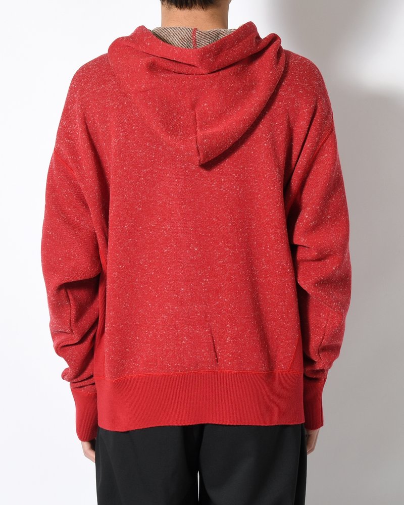 VINTAGE KNIT HOODIE -RED-