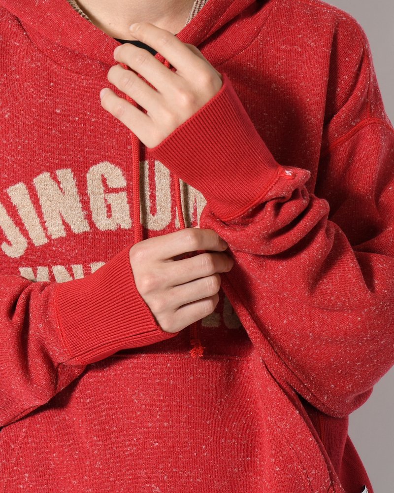 VINTAGE KNIT HOODIE -RED-