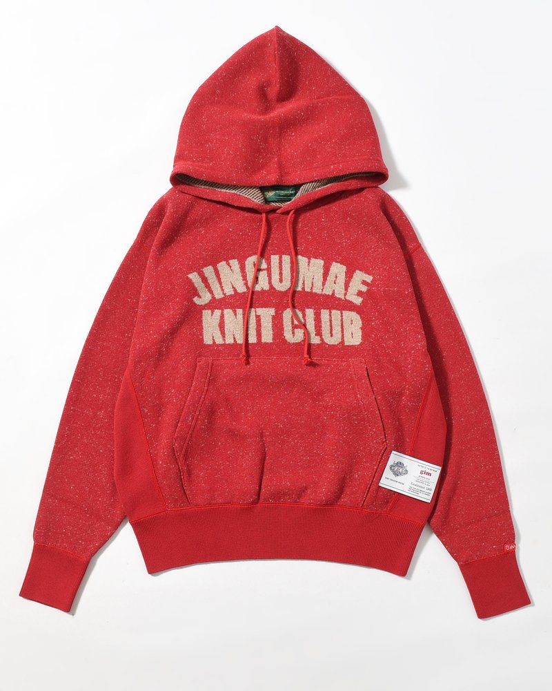 VINTAGE KNIT HOODIE -RED-