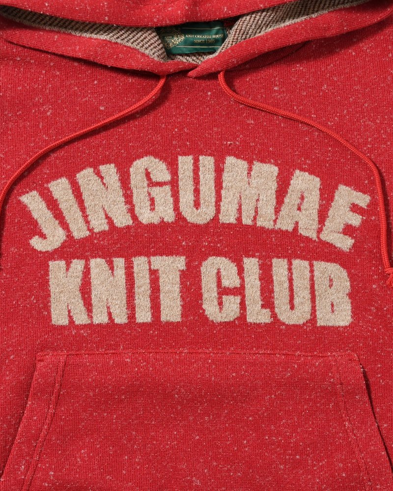 VINTAGE KNIT HOODIE -RED-
