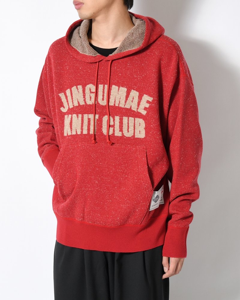 VINTAGE KNIT HOODIE -RED-
