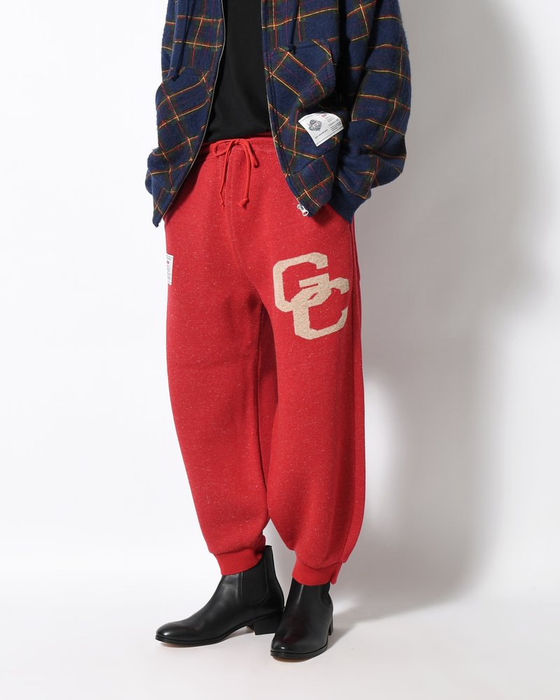VINTAGE KNIT SWEATPANTS -RED-