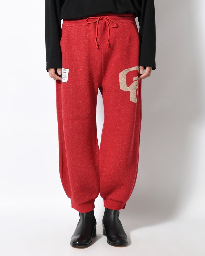 VINTAGE KNIT SWEATPANTS -RED-