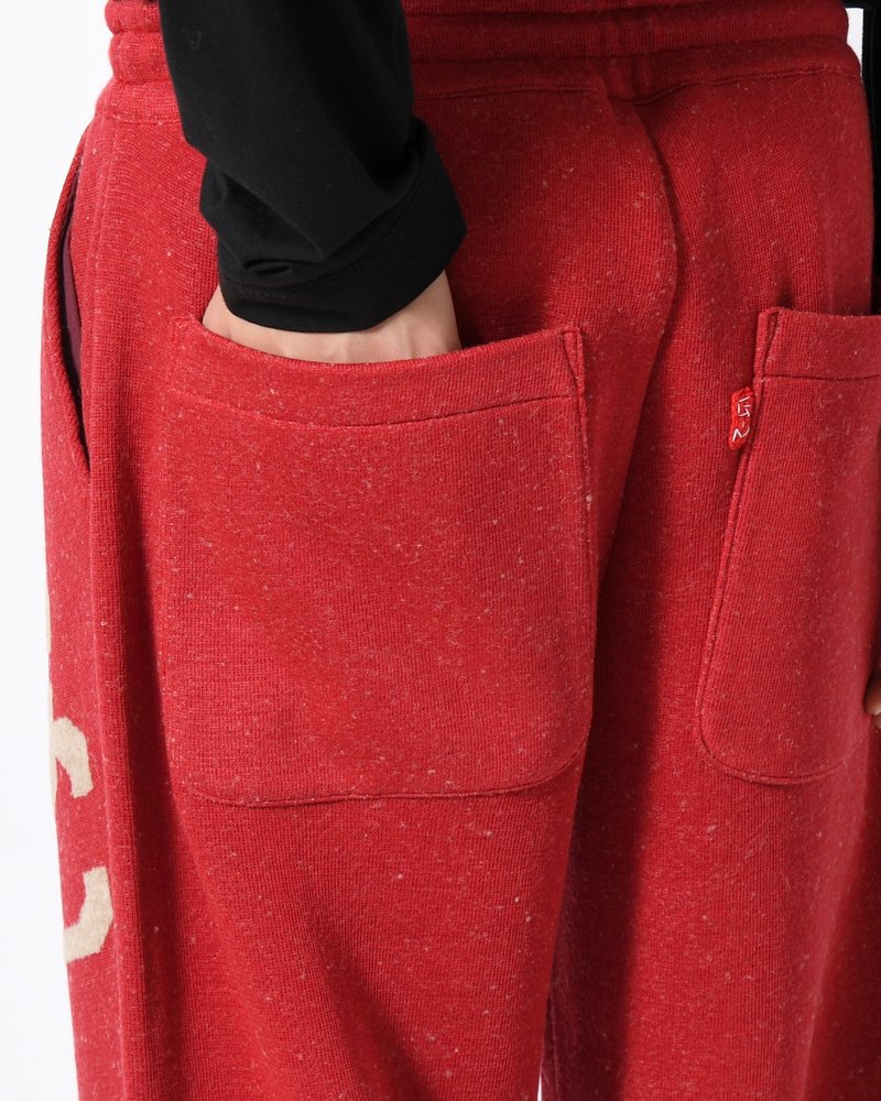 VINTAGE KNIT SWEATPANTS -RED-