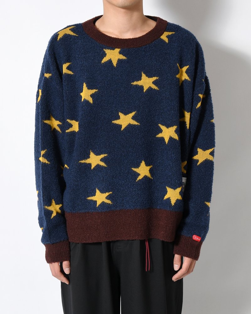 TOO MANY STARS SWEATER -NAVY-