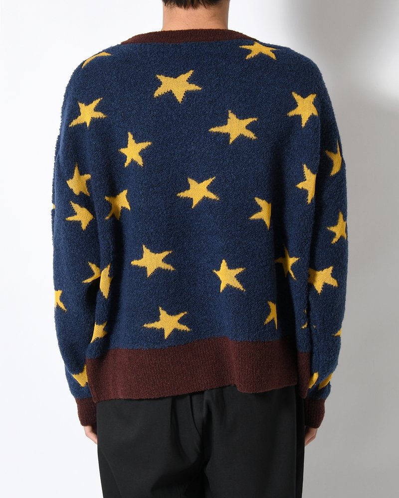 TOO MANY STARS SWEATER -NAVY-