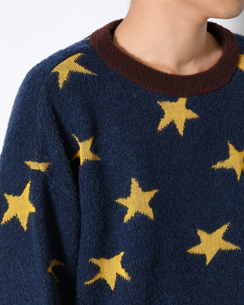 TOO MANY STARS SWEATER -NAVY-