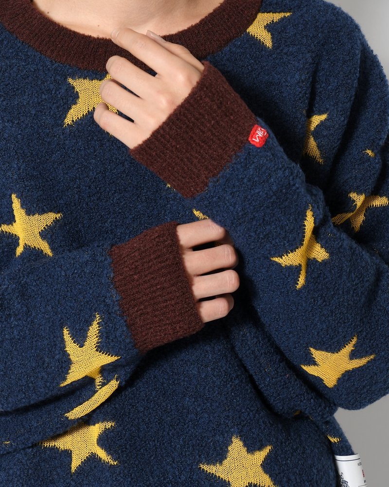 TOO MANY STARS SWEATER -NAVY-