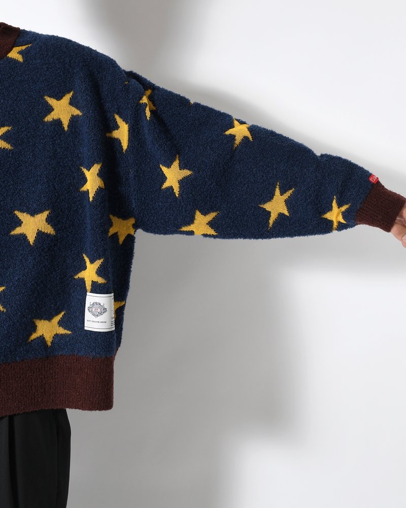 TOO MANY STARS SWEATER -NAVY-