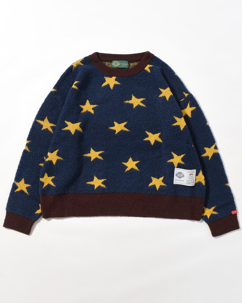 TOO MANY STARS SWEATER -NAVY-
